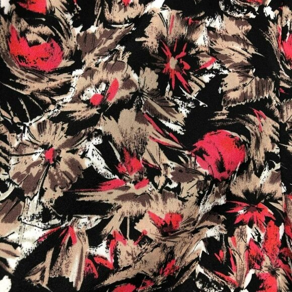 UO Kimchi Blue romper red tan abstract print ruffle neck  spaghetti straps XS - Picture 8 of 15